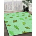 thumbnail image 3 of Ahgly Company Machine Washable Indoor Rectangle Transitional Green Area Rugs, 5' x 7', 3 of 7