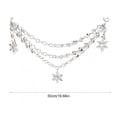thumbnail image 3 of Acrylic Christmas Tree Ornament Decor 3-Layer Crystal Bead Garland, 19.7in Lightweight Hanging Swag with Snowflakes Ice Cones, Draping Decoration for Tree Mantel Fireplace, 3 of 6