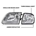 thumbnail image 3 of PIT66 Headlight Headlamp Assembly Clear Corner Chrome Housing Fit for 97-03 Ford F150/04 Ford F150 Heritage/97-02 Ford Expedition, 3 of 9