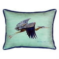 thumbnail image 2 of Betsy Drake ZP327C Flying Blue Heron - Teal Indoor & Outdoor Throw Pillow- 20 x 24 in., 2 of 4