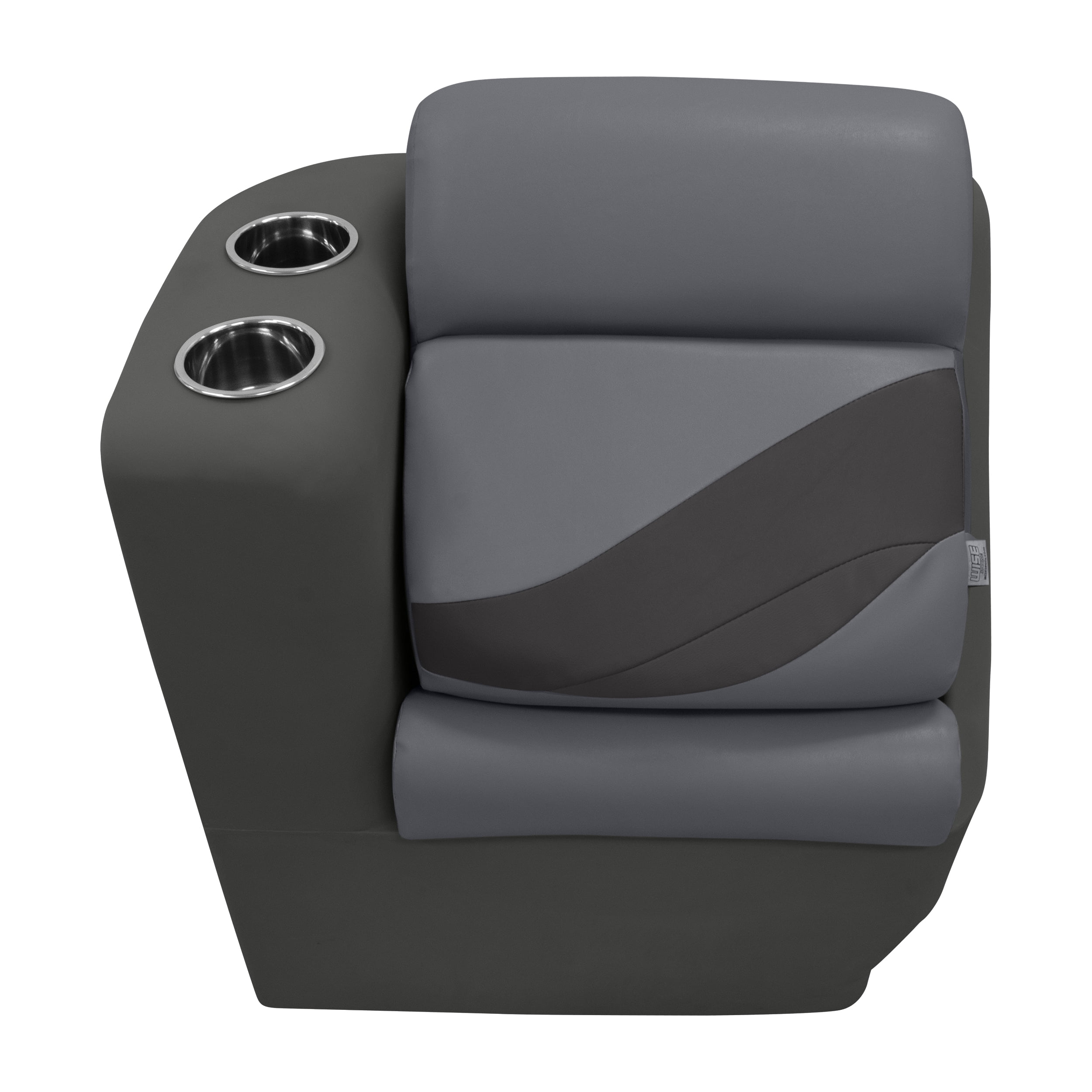 Wise BM13006L-1890 Premier Series Pontoon Lean Back Recliner - Left Radius, Slate / Dark Neutral
