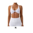 thumbnail image 3 of stanreset 1 Set Chinlon Nylon Sports Underwear Solid Color Replacement Breathable Wire Free Running Jogging Bodybuilding Vest Bra White XL, 3 of 6