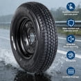 thumbnail image 6 of 2-Pack Trailer Tire On Rim ST175/80D13 Trailer Tires and Wheels 5 Lug on 4.5 in PCD Trailer Tires with 13 in Rims Load Range C 6PR Black, 6 of 9