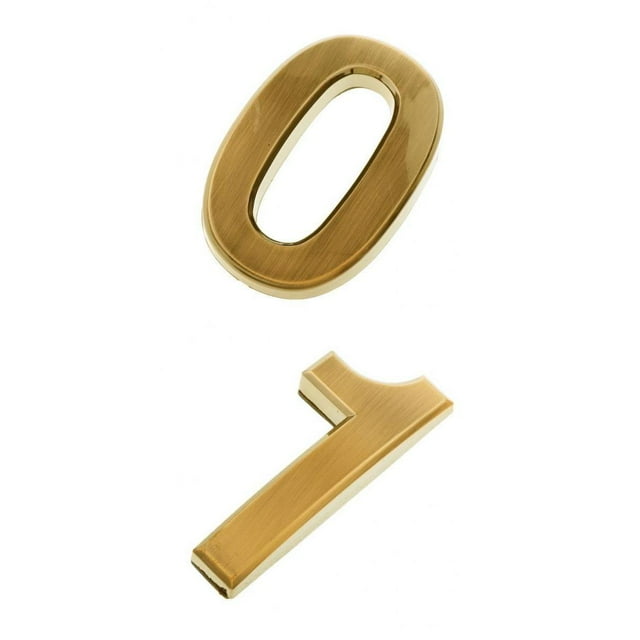 Letreros de dirección de puerta perfecl 2 Piezas Licencias Modernas Doradas Números Decorativos