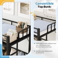 thumbnail image 3 of UBesGoo Metal Triple Bunk Bed Frame, Twin Over Twin Over Twin XL Design, 3 In 1 Bunk Bed Separates Into 3 Individual Twin Beds, Black, 3 of 13