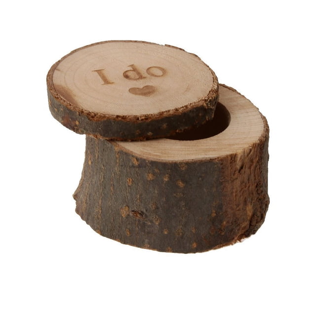 Bewildely Caja de anillo Soporte de collar de Impreso I Do Love Heart Caja de joyería Regalos del día de San Valentín Suministros para fiestas de Artesanía Bewildely HA028184-00