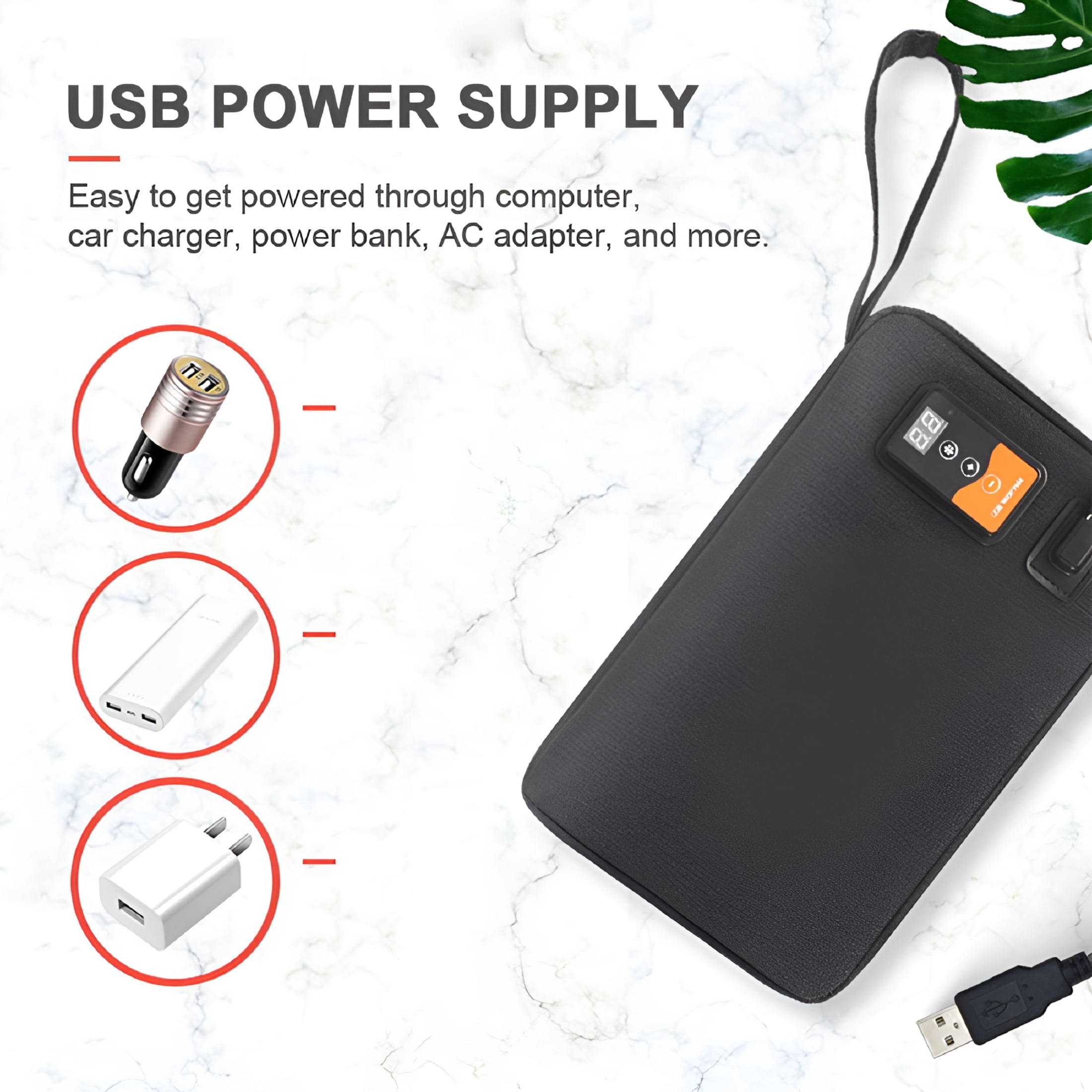 HIBIBUD Portable USB Wipe Warmer Large Capacity Wipes with Adjustable Display Screen