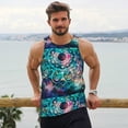 thumbnail image 6 of Picia Watercolor Mandala Printed Men’s Performance Tank, Men's Workout Tank Top Moisture-Wicking Tank Top Muscle tee, Breathable Workout Shirt-Large, 6 of 7