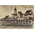 thumbnail image 2 of Anny Dollschein 18x14 Gold Ornate Wood Frame and Double Matted Museum Art Print Titled - City (1920), 2 of 4