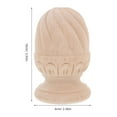 thumbnail image 4 of HONMEET Decorative Wood Finial Rail Baluster Accents in Khaki - 1 Pack for Home Improvement, Crafts, and Woodworking Projects, 4 of 5
