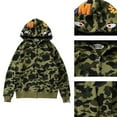 thumbnail image 3 of Bape Shark Hoodie Sweatshirt Fashion Brand Full Zip Cardigan Jacket With Pockets, 3 of 5