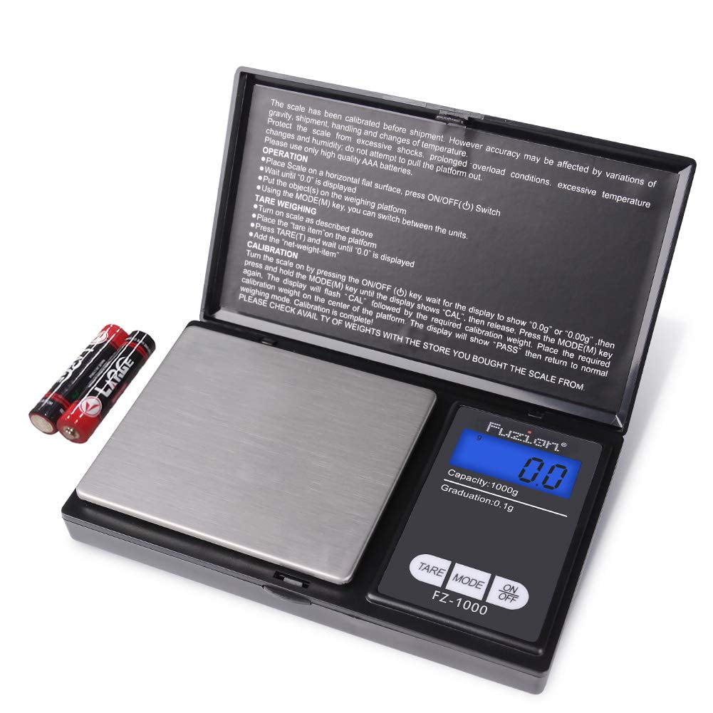 Digital Pocket Scale 1000gx0.1g Gram Jewelry 6 Weigh Options LCD Backlit Display 