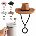 thumbnail image 2 of TUMALL 4 tapas de silicona para sombrero de vaquero, compatibles con vasos de 30 y 40 oz (DIY), color blanco, 2 of 8