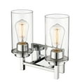 thumbnail image 3 of Millennium Lighting  Janna Vanity Light with Clear Glass Shades 2 Light - Brushed Nickel, 3 of 5