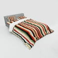thumbnail image 3 of Grunge Duvet Cover Set, Murky Stripes Geometric Formless Vertical Lines Vintage Color Bands Pattern, Bedding Set with Shams and Fitted Sheet, 3 Sizes, by Ambesonne, 3 of 3
