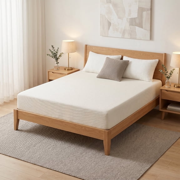 6 Inch Twin White Bed Mattress, Medium Firm, Removable Cover, for Dorm Guest Room