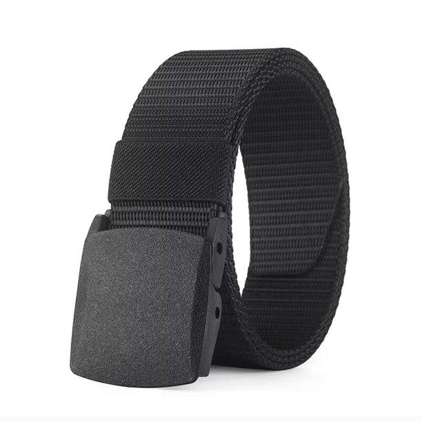 Cinturón para hombre, cinturón de lona informal para exteriores, cinturón táctico de nailon de entrenamiento libre de Metal con pantalones, cinturón vaquero