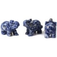 thumbnail image 2 of Carved Natural Blue Spot Jasper Gemstone Elephant Healing Crystal Guardian Statue Figurine Crafts 2 inch, 2 of 2