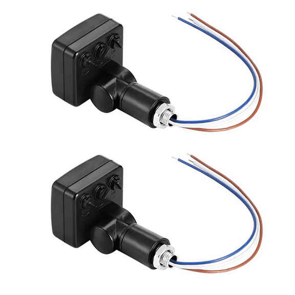 2X 220V Mini Human Body Infrared Sensor Infrared Body Sensor Switch LED Flood Light PIR Motion Sensor Adjustable Black,2 x sensory switch 2 x English manual,Black