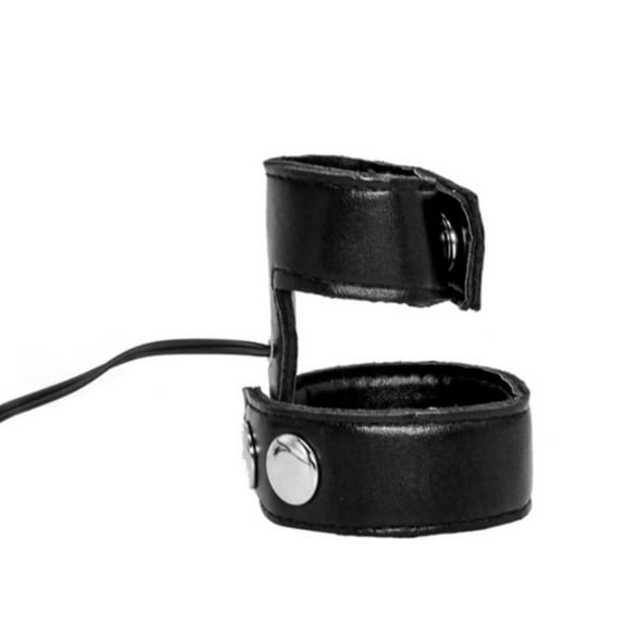PU Leather Adjustable Conductive Loops Ring Massager Units Accessories with Lead Wires Cable