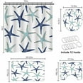 thumbnail image 4 of 4 Pcs Shower Curtain Sets with Rugs Luxurious Navy Blue Marble Bathroom Sets with Shower Curtain and Rugs Modern Abstract Bathroom Decor Accessories for Bathroom Toilet Lid Cover, 4 of 4