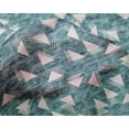 thumbnail image 4 of oneOone Silk Tabby Elf Green Fabric Texture & Triangle Geometric Craft Projects Decor Fabric Printed By The Yard 42 Inch Wide, 4 of 4