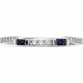 thumbnail image 4 of 14K White Gold Diamond & Sapphire Wedding Band (Size 7) Made In India -Jewelry By Sweet Pea, 4 of 10
