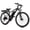 Black, variant on 26" Adult Electric Bike, Mountain Ebike with 28MPH Top Speed, 48V 7.8Ah Battery 350W Peak 1000W Motor Electric Bicycle, Unisex (White)