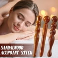 thumbnail image 2 of Natural Sandalwood Acupressure Massage Stick for Full Body, Gua Sha Tool, Muscle Knot Relief, Foot Reflexology Wand, 2 of 9