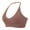 Brown, variant on Womens Seamless Sports Bras High Intensity High Support Shockproof Wireless Underwear High Impact Workout Top