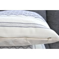 thumbnail image 6 of Cotton Woven Designer Throw Pillow Covers, Grey & Off White, 18 x 18 inches | Square Gray Cushion Covers with Geometric Design Set of 2, 6 of 7