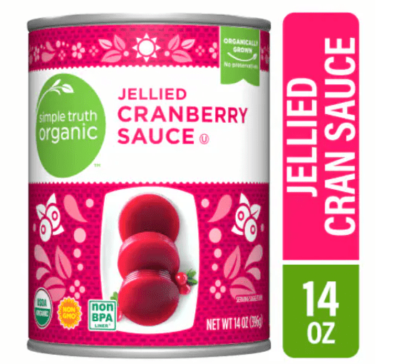 Pack of 4 Simple Truth Organic™ Canned Jellied Cranberry Sauce 14 oz