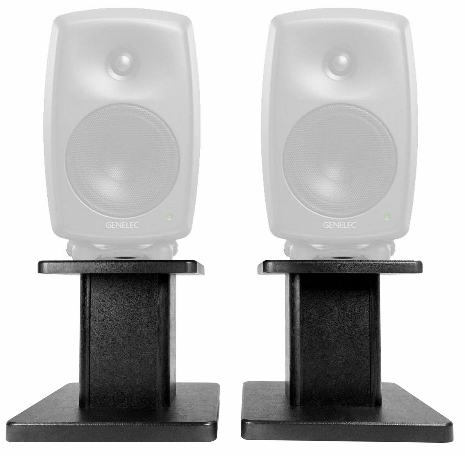 Rockville 8” Black Studio Monitor Speaker Stands For Genelec 8040B