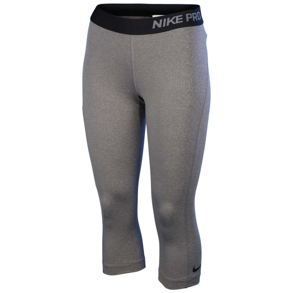 Nike Women's Dri-Fit Pro Training Capris-Heather Gray - Walmart.com - Walmart.com