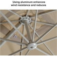 thumbnail image 6 of PURPLE LEAF 9 FT Patio Umbrella White Cantilever Offset Umbrella Square Outdoor Umbrella with 360° Rotation for Garden Deck Pool, Beige, 6 of 10