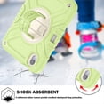 thumbnail image 2 of Case for iPad Mini 7 Case A17 Pro, for iPad Mini 7th/6th Generation Case, Heavy Duty Military Grade Shockproof Rugged Protective Cover with Built-in Stand/Pencil Holder Shoulder Strap, Green White, 2 of 12