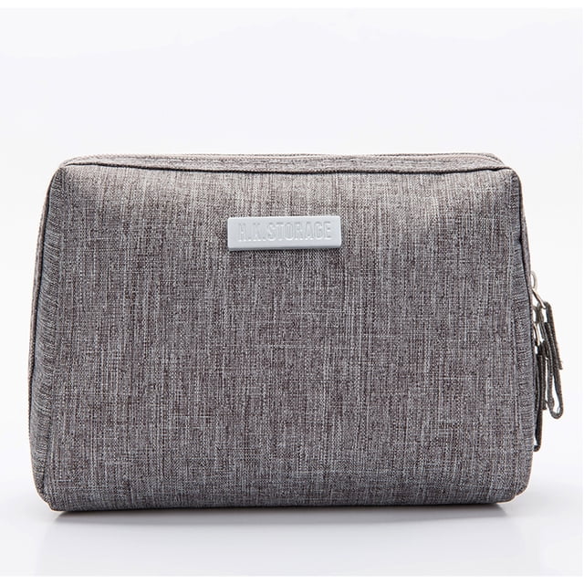 Bolsa de maquillaje grande, bolsa con cremallera, cosméticos de viaje para mujer, bolsa de lavado y sujeción