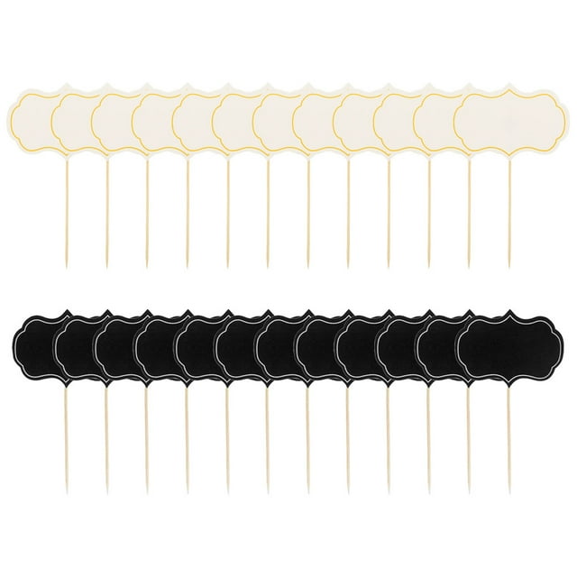 Shisuyan 48pcs Cheese Markers Blank Toothpick Labels Picks Food Labels Picks for Party Buffet Dinner