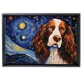 thumbnail image 2 of English Springer Spaniel Dog Canvas Van Gogh Starry Night Wall Art Gifts Canvas Wall Art Frame Music Artist Customized Canvas Framed Photo Art Work For The Bedroom(Gifts For Dog Lover ), 2 of 6