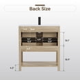thumbnail image 4 of DELUXE LIVING 30" Bathroom Vanities with Sink Top, Adjustable Feet & Soft Closing Drawers, Light Oak, 4 of 9