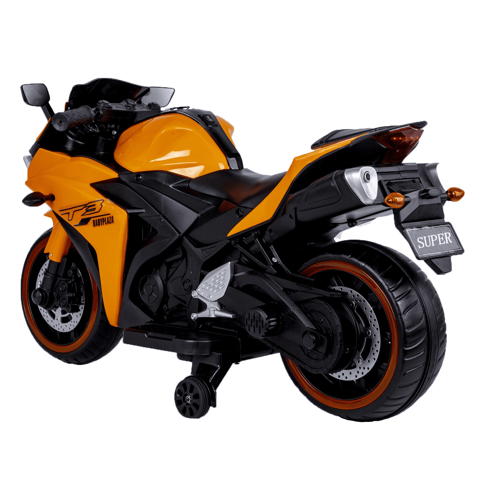 Kids Motorcycle For 3-6, 12V Battery Powered Bike Electric Motorbike, TAMCO Ride on Toys With Training Wheels/Manual throttle/ Drive By Hand /Lighting  Wheels