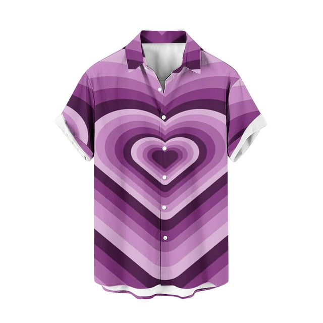 Aqestyerly Chemises à Manches Courtes pour Hommes, Chemise Cardigan à Boutons à Manches Courtes avec Col Rabattu Imprimé Mode Décontractée pour Hommes