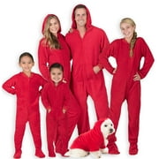 Footed Pajamas - Family Matching Fiery Red Hoodie One Pieces for Boys, Girls, Men, Women and Pets - Toddler - Medium (Fits 3'0 - 3'3")