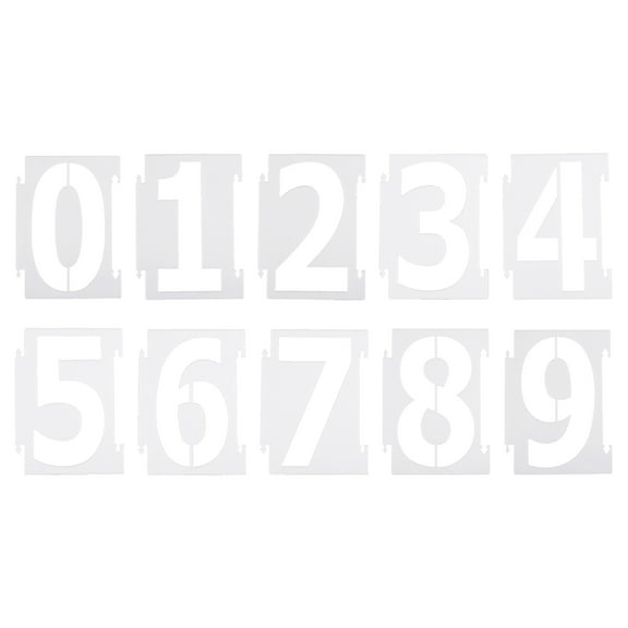 Uxcell 3 Inch Number Stencils Reusable Plastic Numbers Templates Set 0-9 Drawing, White 20 Pack