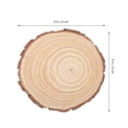 thumbnail image 3 of Miangastore Cercle en Bois Vierge Bloc de Bois Vierge Centre de Table en Bois Rond Non Fini, 3 of 8