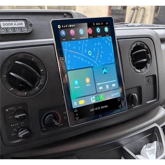 Zcargel Android 15 Car Stereo Radio 2 32G 9.7" GPS Navigation Head Unit with CarPlay Android Auto, Radios for Cars Bluetooth SWC, In-Dash Touchscreen Multimedia, for Ford E-250 E-150 E-350 2009-2014