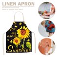 thumbnail image 1 of Delantal De Lino Con Estampado De Girasol Baberos De Cocina Impermeables Accesorios De Limpieza Del Hogar Likrtyny Arte Deco, 1 of 9