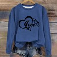 thumbnail image 1 of Qiopertar Mode Femmes T-Shirt à Manches Longues Col Rond Imprimé Chandail en Molleton Blouse Hauts Offres de la Semaine Liquidation à Moins de 5$ jusqu'à 90 % de Réduction, 1 of 4
