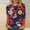 A49 Red, variant on Xdegoge 4th of July Vintage American Flag Graphic T Shirt for Women Three Quarter Sleeve Crewneck Casual Fit Red White and Blue Independence Day Summer Shirts Tops