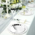 thumbnail image 5 of Balsa Circle 25 Silver Geometric Round 9" Metallic Disposable Dinner Paper Plates Tableware, 5 of 8